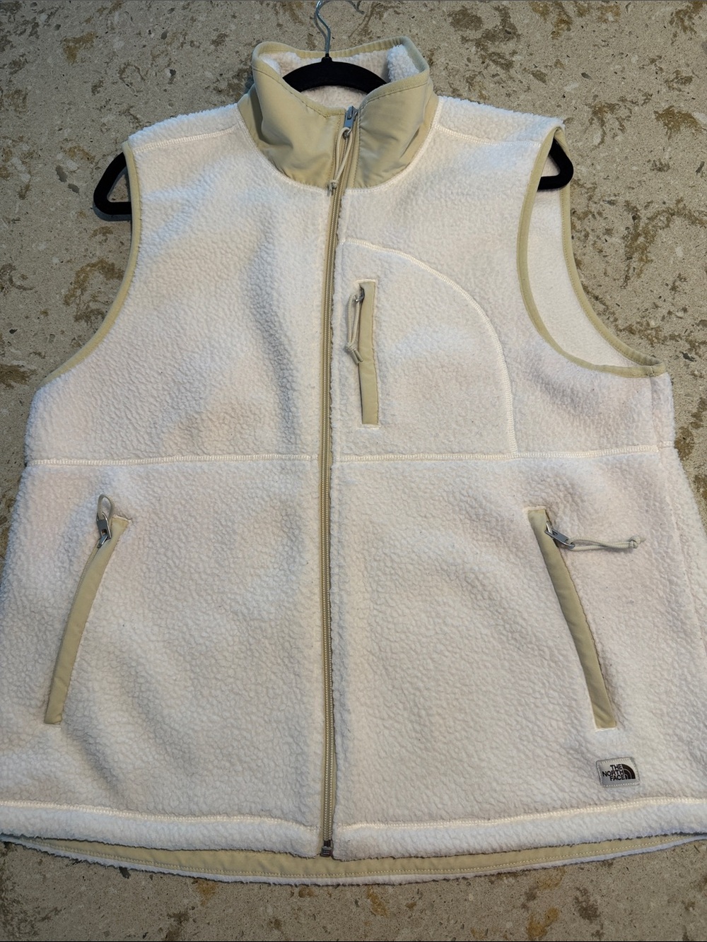 The North Face Cream Fleece Vest - Zip Front Womens Layer